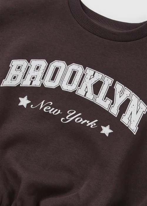 Girls Brown Brooklyn Sweatshirt (7-15yrs) - 14 Yrs Image 2