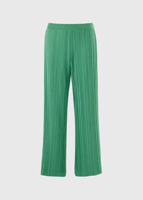Green Plisse Wide Leg Co Ord Trousers - 22/L31 Image 2
