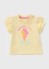 Girls Yellow Little Sister Ice Cream T-Shirt (0-23mths) - Up to 1 Month Image 1