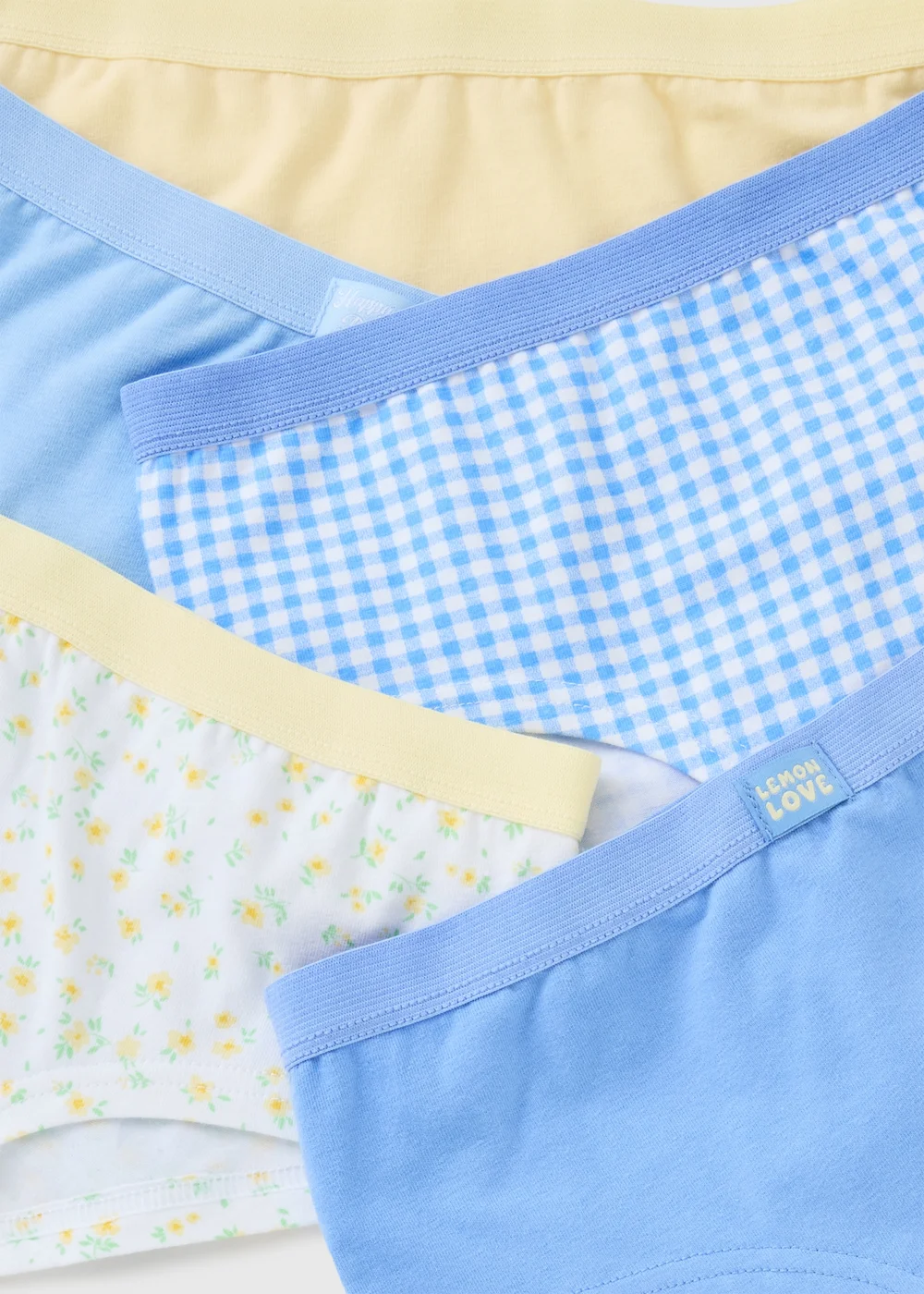 5 Pack Girls Blue Daisy Shorts (6-14yrs) - 6-7 Yrs Image 2