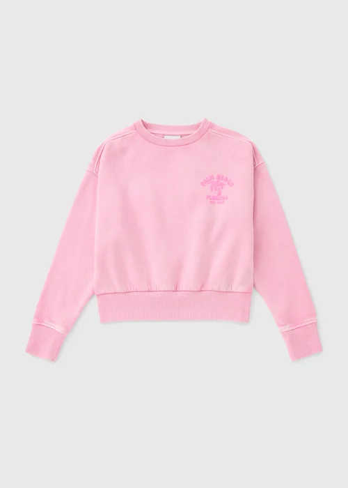 Girls Pink Palm Beach Sweatshirt (7-15yrs) - 15 Yrs Image 1