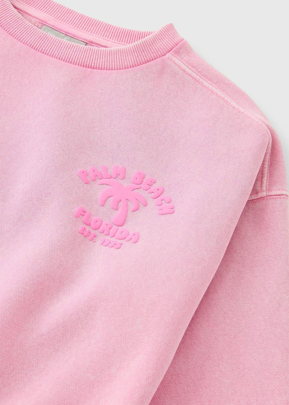 Girls Pink Palm Beach Sweatshirt (7-15yrs) - 15 Yrs Image 2