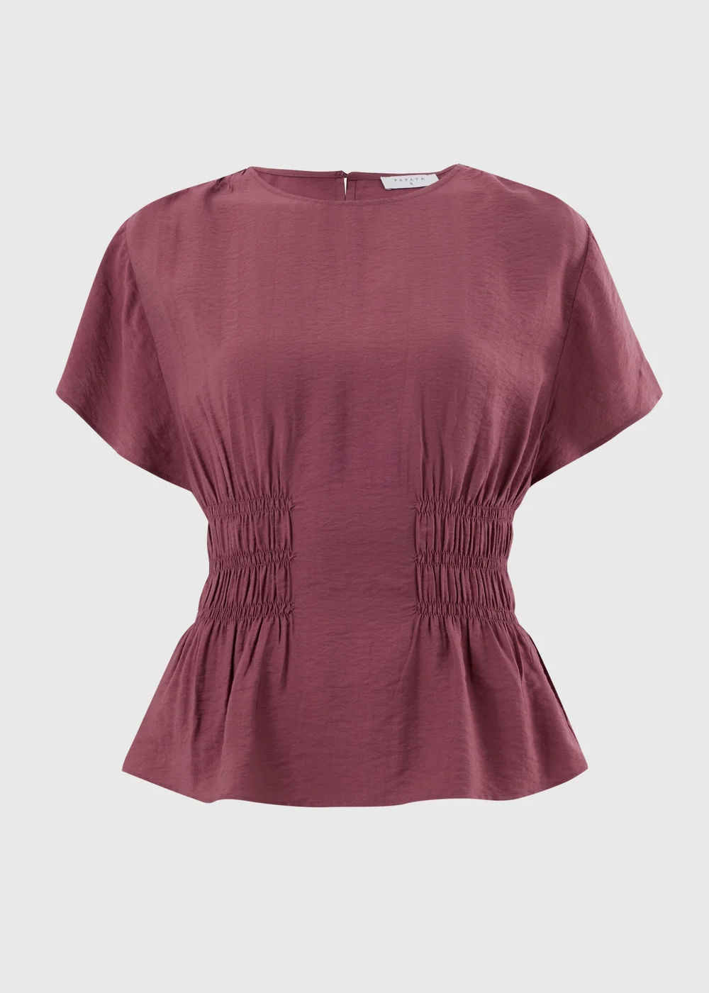 Raspberry Cinched Waist Blouse - 22 Image 3