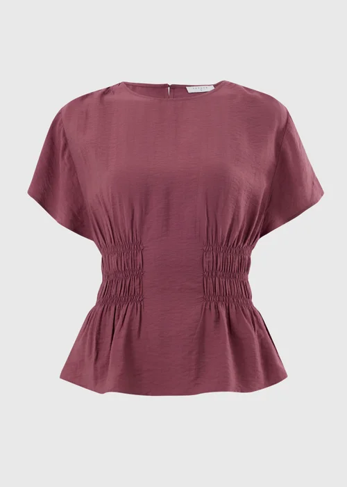 Raspberry Cinched Waist Blouse - 22 Image 3