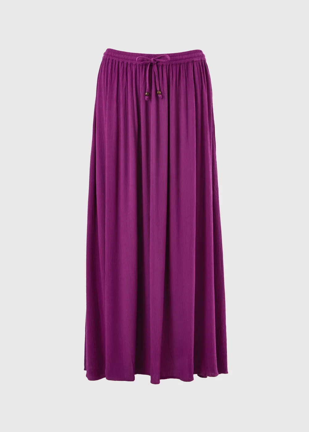 Plum Cheesecloth Maxi Skirt - 8 Image 4
