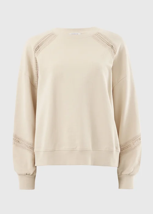Cream Cutwork Co Ord Sweatshirt - 2XL Image 4