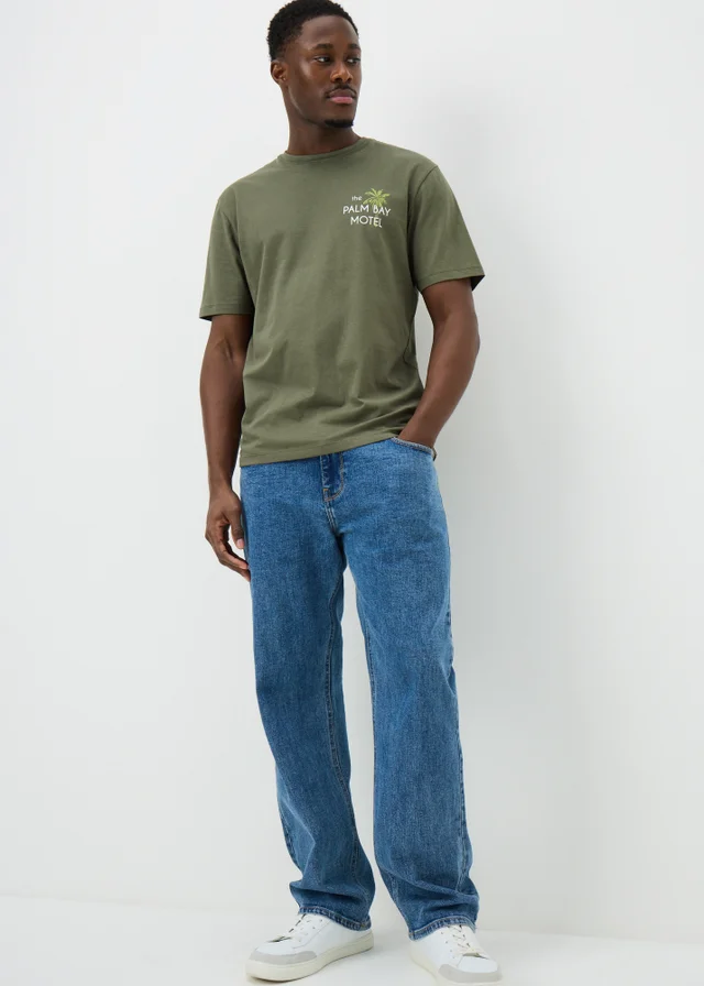 Khaki Motel Back Graphic T-Shirt