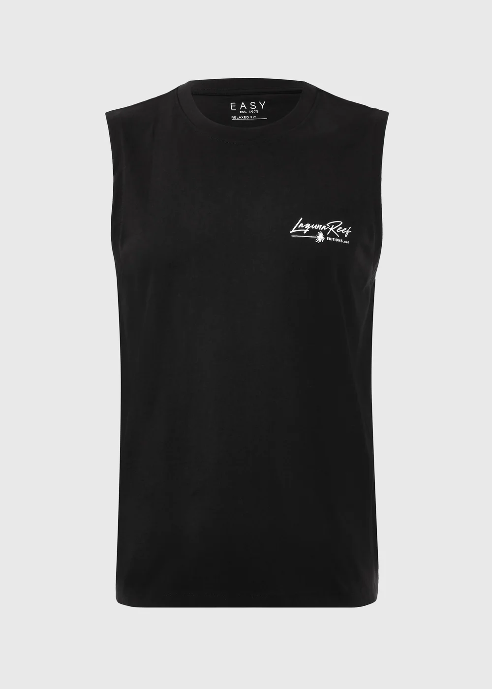 Black Laguna Reef Relaxed Fit Vest Top - S Image 1