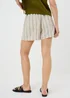 Oatmeal Stripe Linen Blend Shorts - 10 Image 2