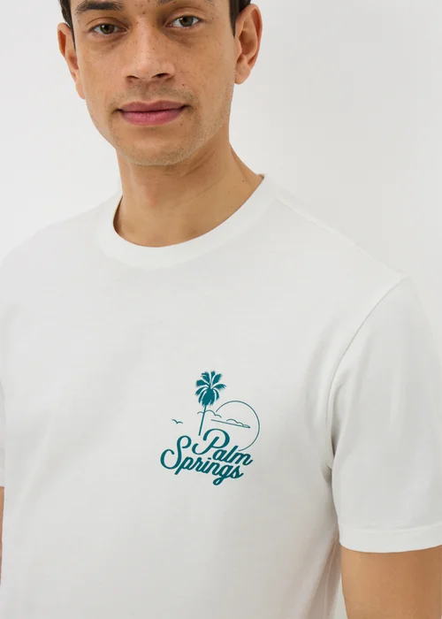Ecru Palm Springs Back Graphic T-Shirt - S Image 3