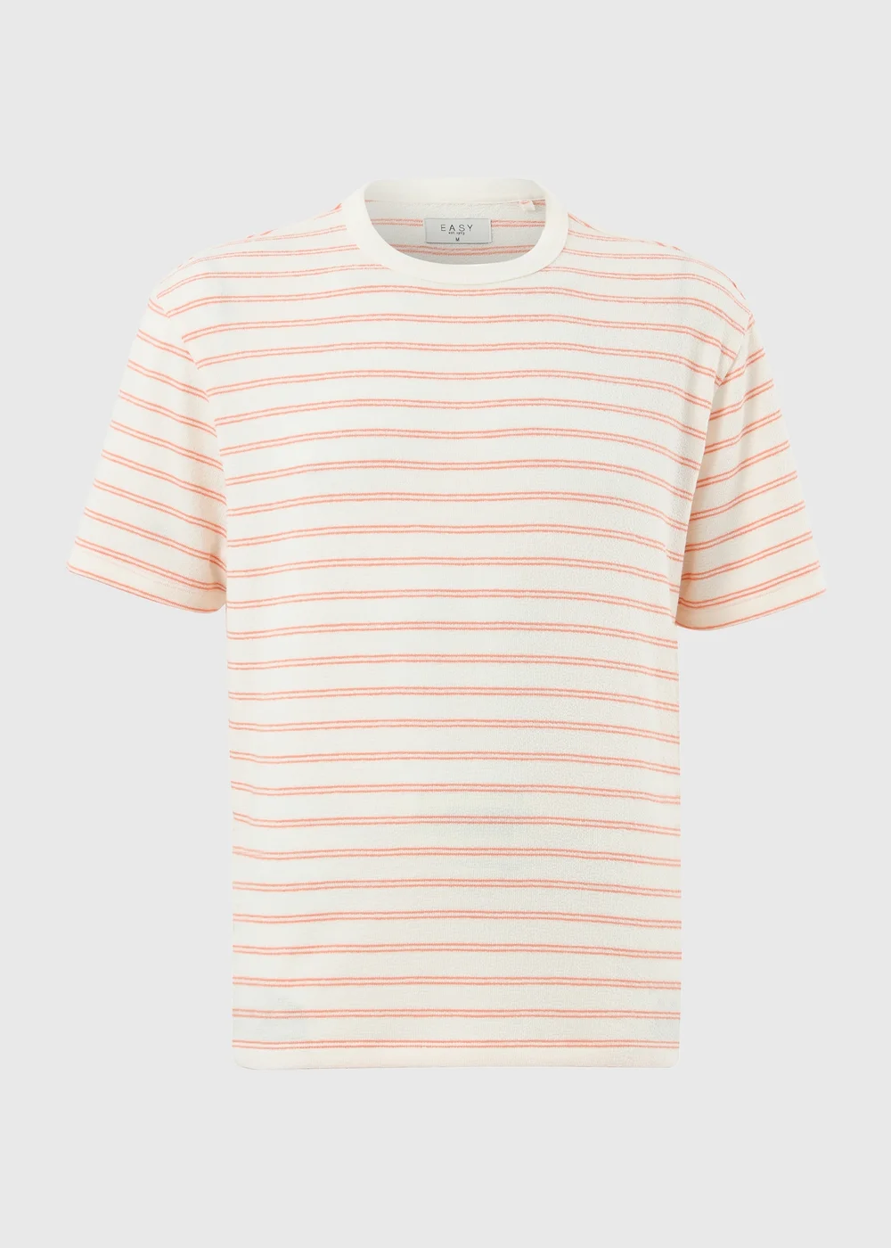 Ecru Stripe Crew Neck T-Shirt - S Image 2