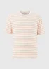 Ecru Stripe Crew Neck T-Shirt - S Image 2