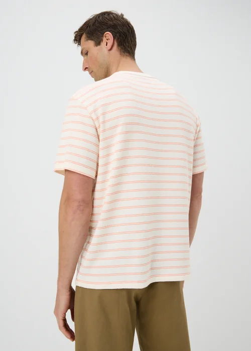 Ecru Stripe Crew Neck T-Shirt - S Image 1