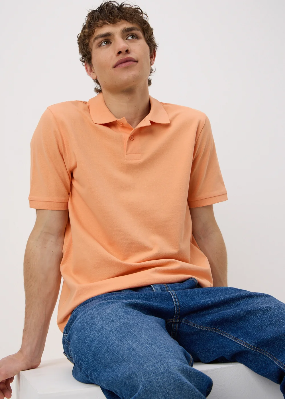 Peach Essential Polo Shirt - S Image 2