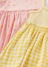 2 Pack Baby Multicolour Boho Ribbed Dresses (0-23mths) - Up to 1 Month Image 2