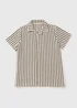 Boys Cream Stripe Crochet Shirt (7-15yrs) - Age 7 Years Image 1
