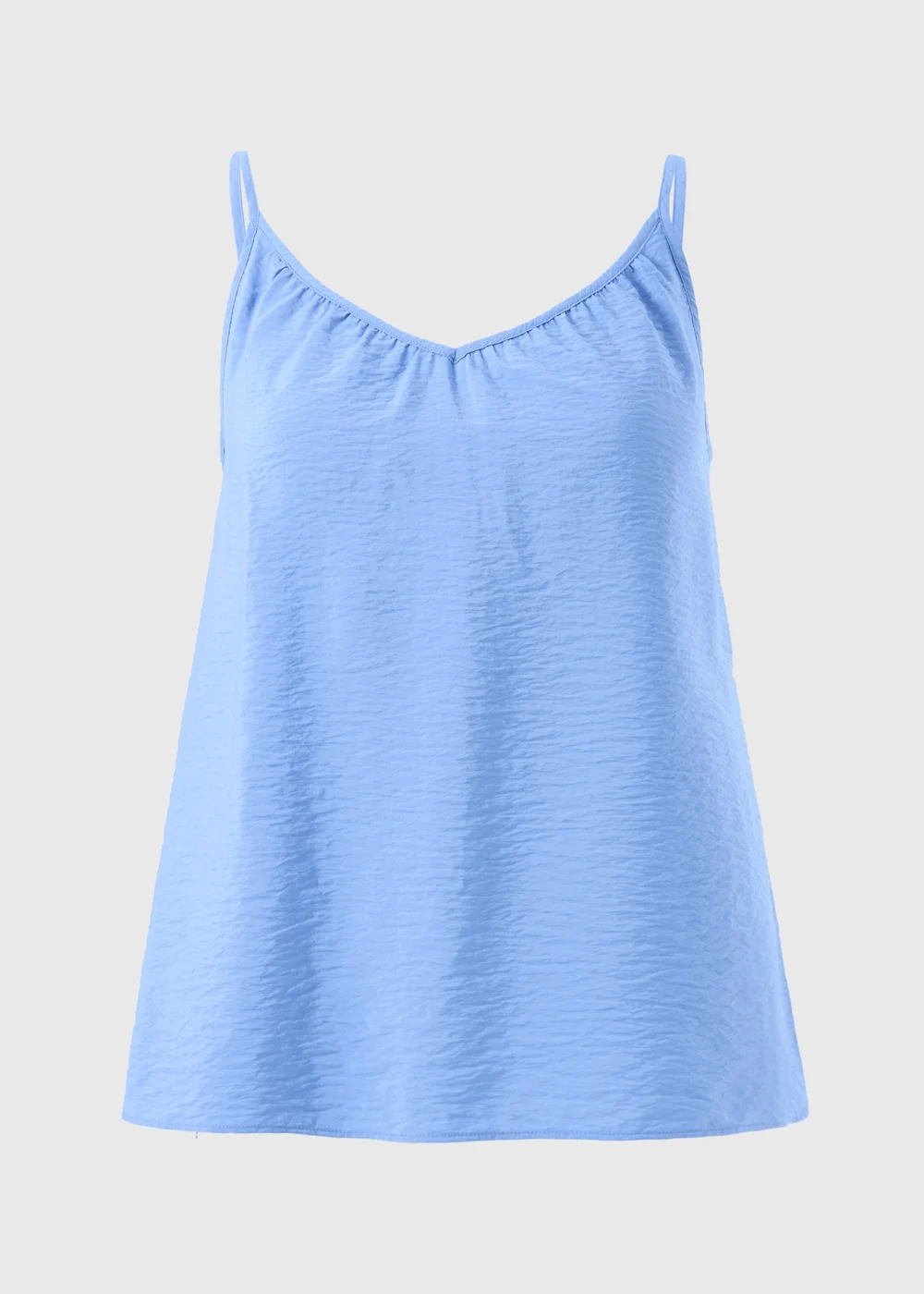 Blue Ruched Cami Top - 8 Image 4