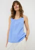Blue Ruched Cami Top - 8 Image 1
