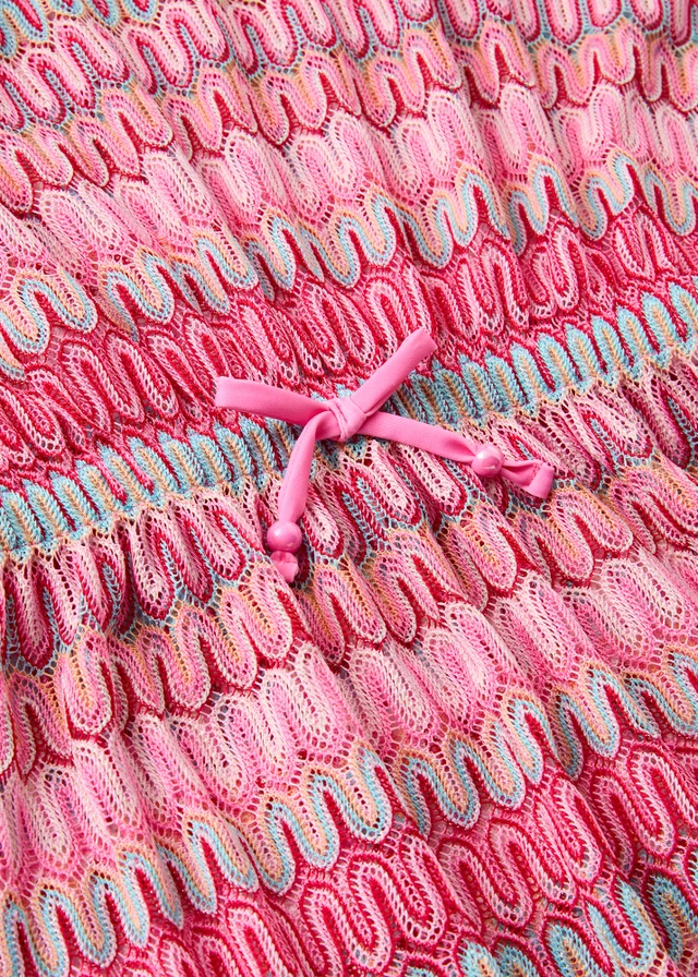 Girls Pink Aztec Kaftan (7-15yrs)