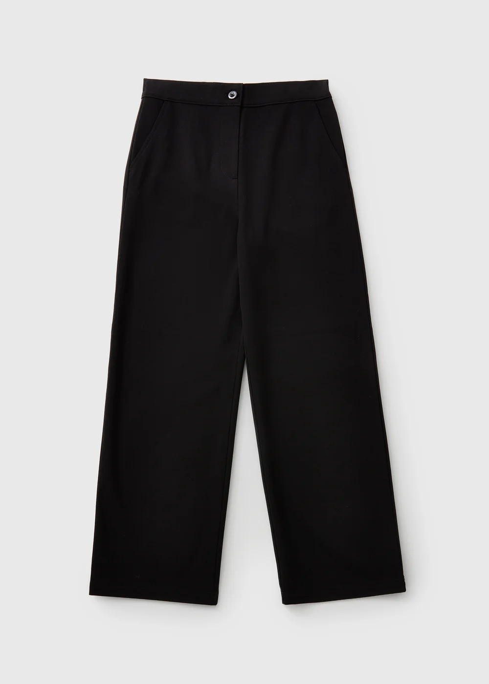 Girls Black Wide Leg School Trousers (8-16yrs) - 13 Yrs Image 1