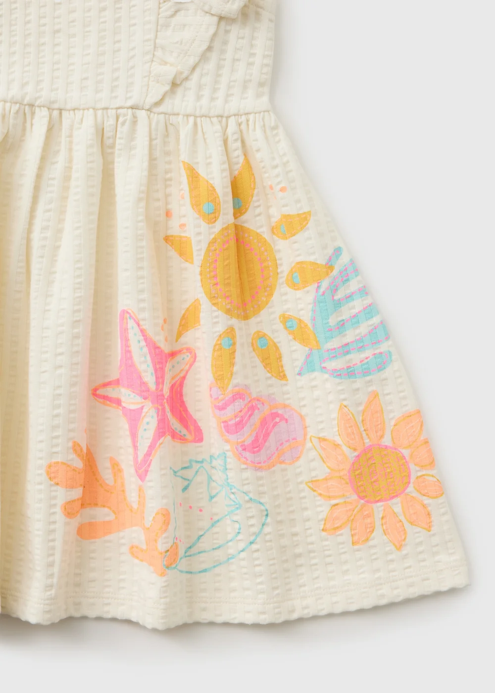 Girls Cream Shell Boho Dress (1-7yrs) - 1-1.5 Yrs Image 2
