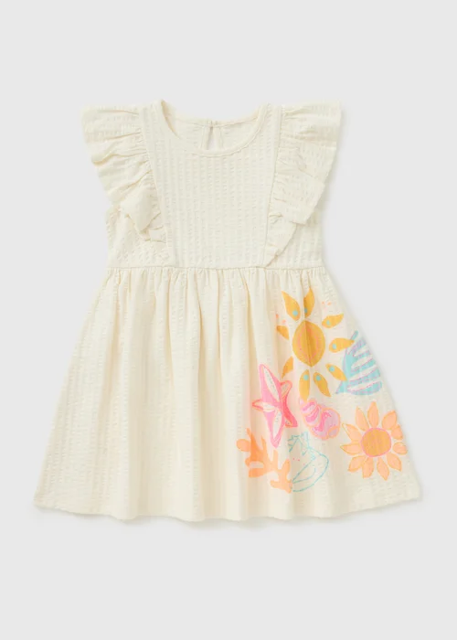 Girls Cream Shell Boho Dress (1-7yrs) - 1-1.5 Yrs Image 1