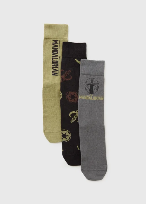 Star Wars 3 Pack The Mandalorian Socks - 6-8.5 Image 1