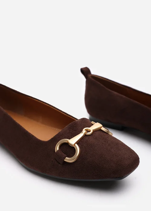 Where's That From Kira Brown Faux Suede Flat Pumps - 7 Image 5