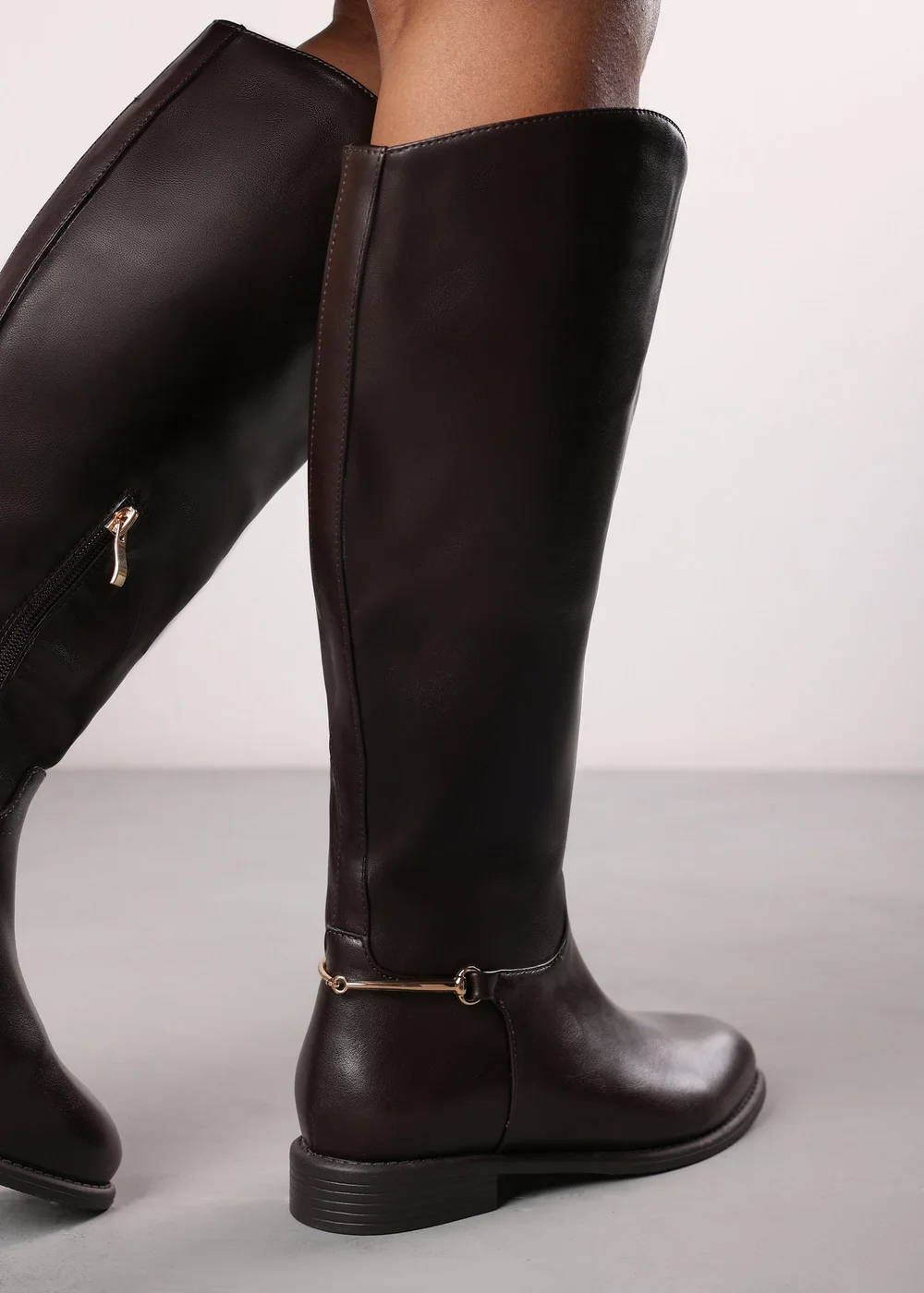 Where's That From Monroe Dark Brown Knee High Boots - 4 Image 6