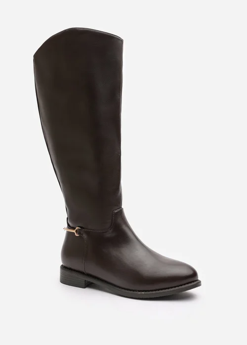 Where's That From Monroe Dark Brown Knee High Boots - 4 Image 3