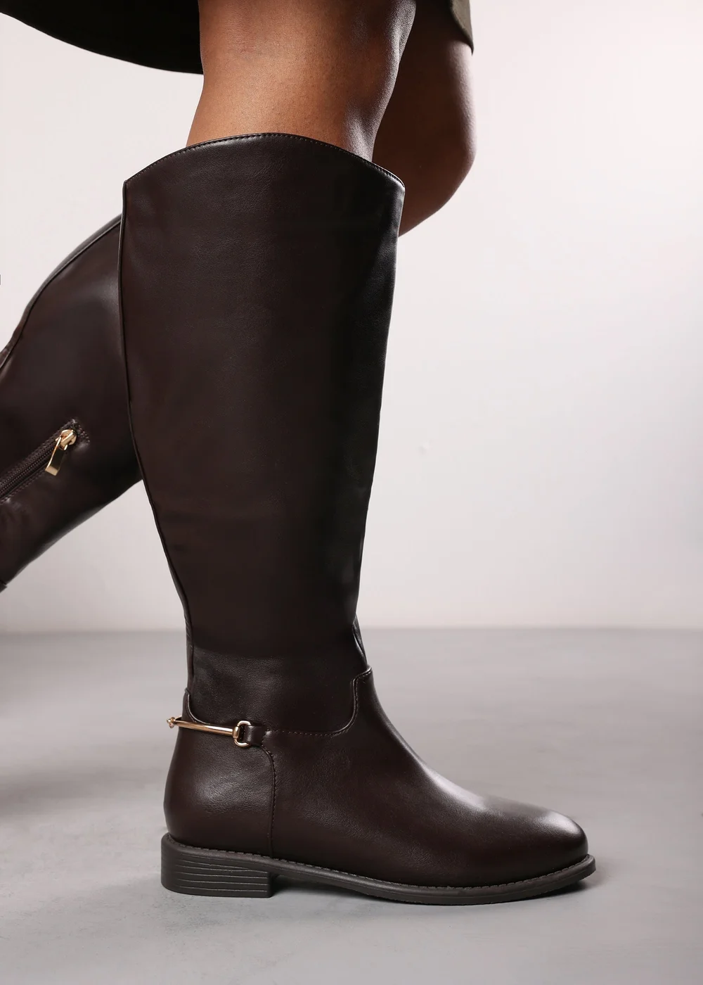 Where's That From Monroe Dark Brown Knee High Boots - 4 Image 2