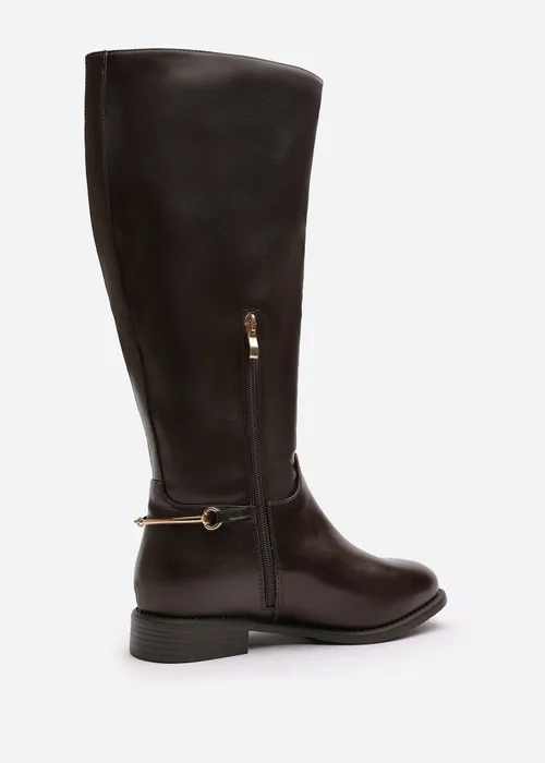 Where's That From Monroe Dark Brown Knee High Boots - 4 Image 5