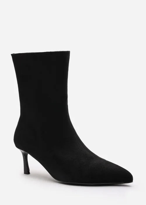 Where's That From Nyla Black PU Ankle Heeled Boots - 7 Image 3