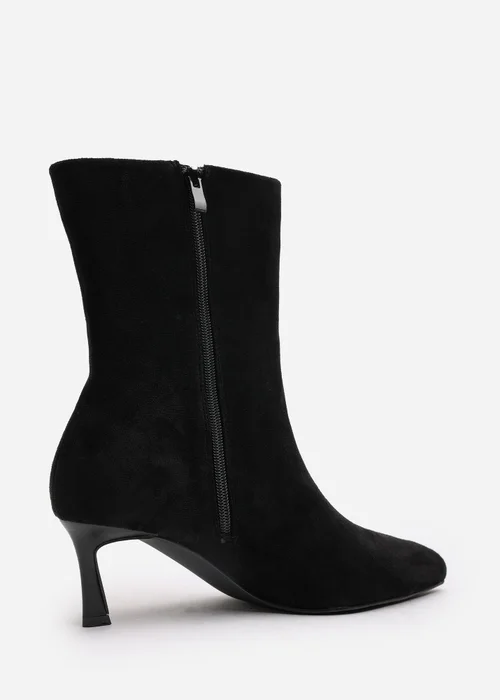 Where's That From Nyla Black PU Ankle Heeled Boots - 7 Image 5