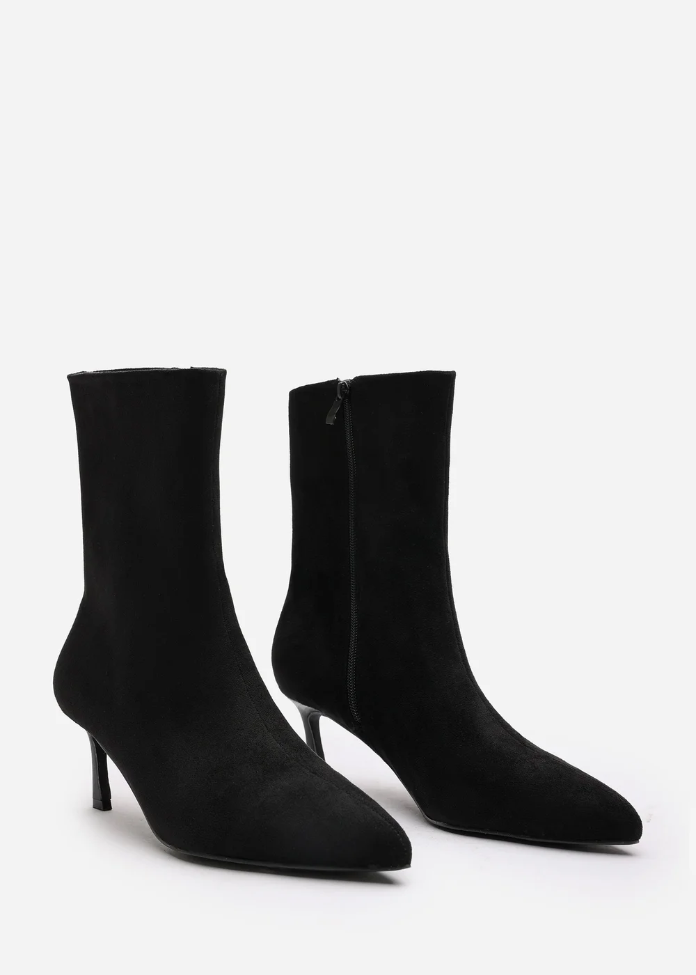 Where's That From Nyla Black PU Ankle Heeled Boots - 7 Image 4