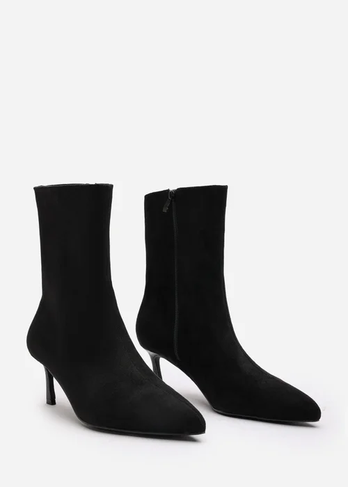 Where's That From Nyla Black PU Ankle Heeled Boots - 7 Image 4