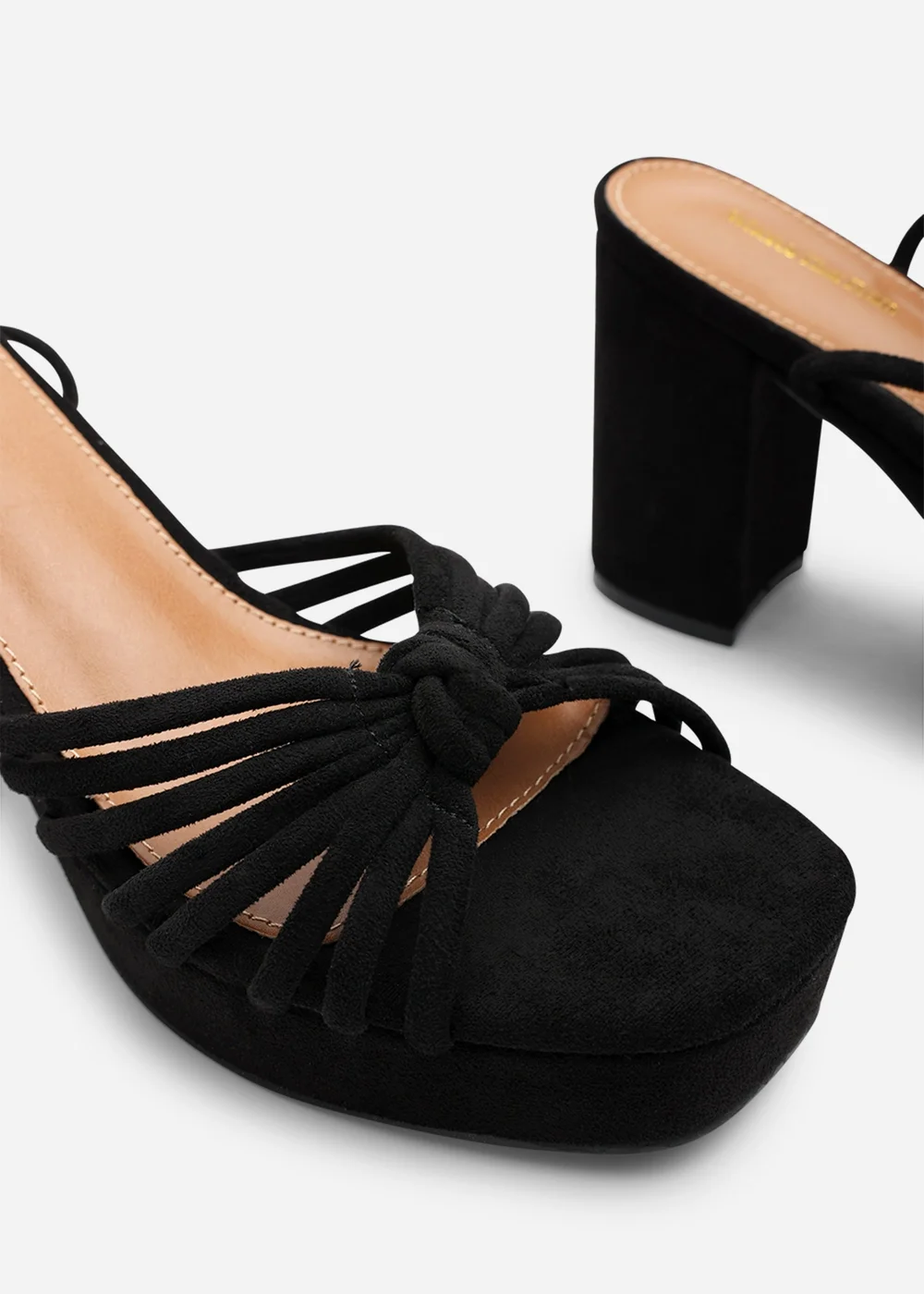 Wheres That From Bronte Black Faux Suede Platform Sandals - 8 Image 5