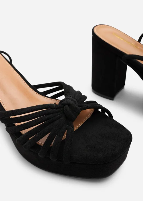 Wheres That From Bronte Black Faux Suede Platform Sandals - 8 Image 5