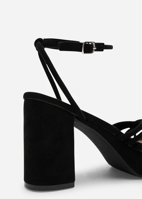 Wheres That From Bronte Black Faux Suede Platform Sandals - 8 Image 3
