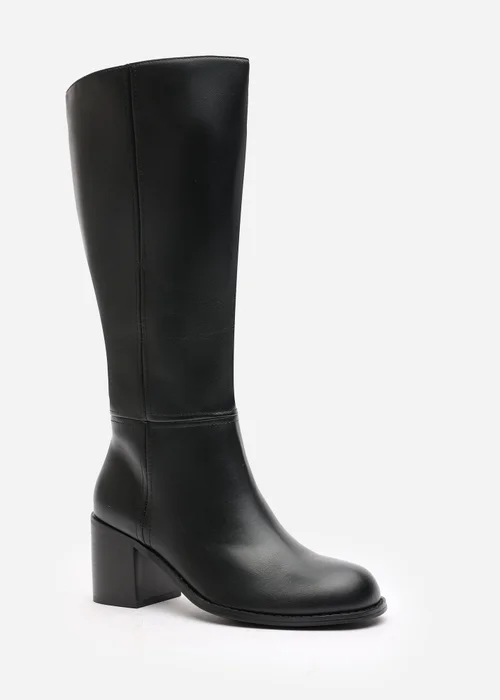 Where's That From Matilda Black PU Knee High Boots - 6 Image 3