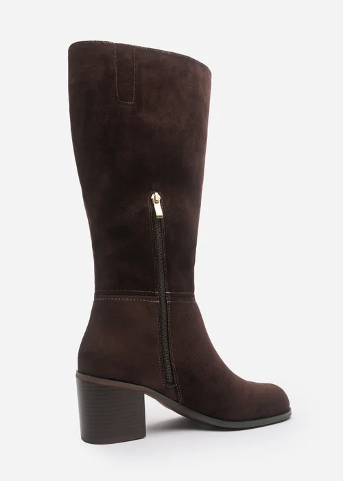 Where's That From Matilda Dark Brown PU Knee High Boots - 6 Image 5