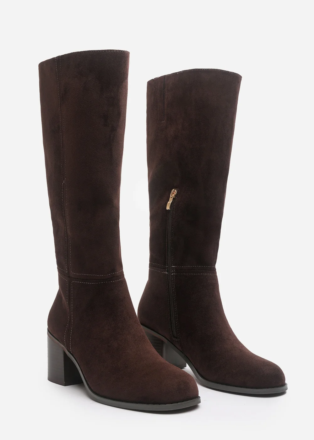Where's That From Matilda Dark Brown PU Knee High Boots - 6 Image 3