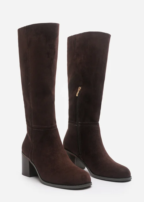 Where's That From Matilda Dark Brown PU Knee High Boots - 6 Image 3