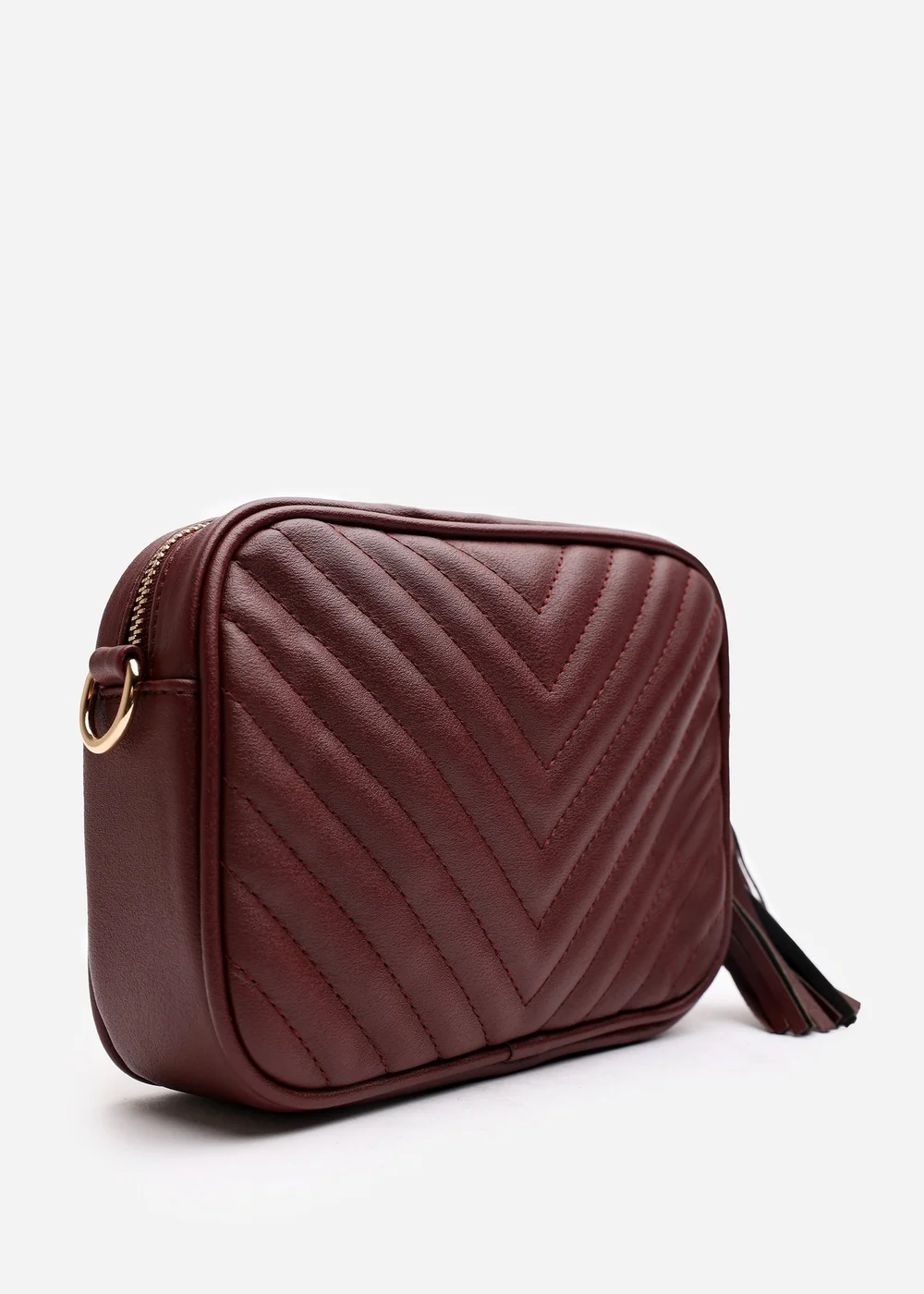 Where’s That From Ange Dark Brown Quilted Crossbody Bag - Size 7 Image 3