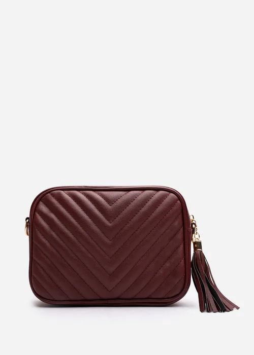 Where’s That From Ange Dark Brown Quilted Crossbody Bag - Size 7 Image 1