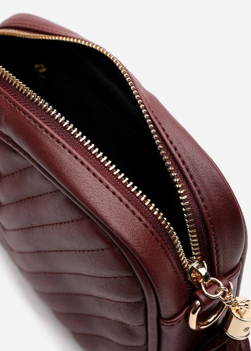 Where’s That From Ange Dark Brown Quilted Crossbody Bag - Size 7 Image 4