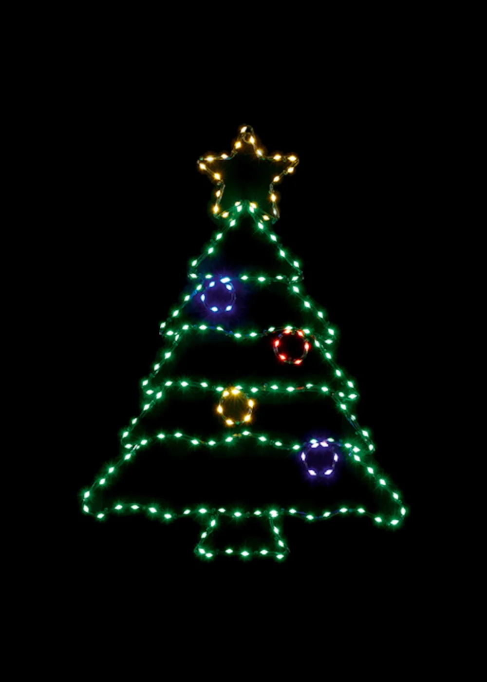 Premier DecorationsTwinkling Flexibrights Christmas Tree Wall Motif - One Size Image 1