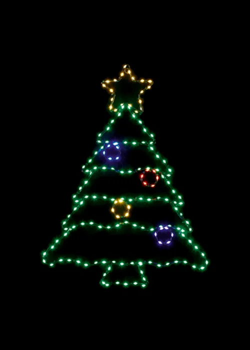 Premier DecorationsTwinkling Flexibrights Christmas Tree Wall Motif - One Size Image 1