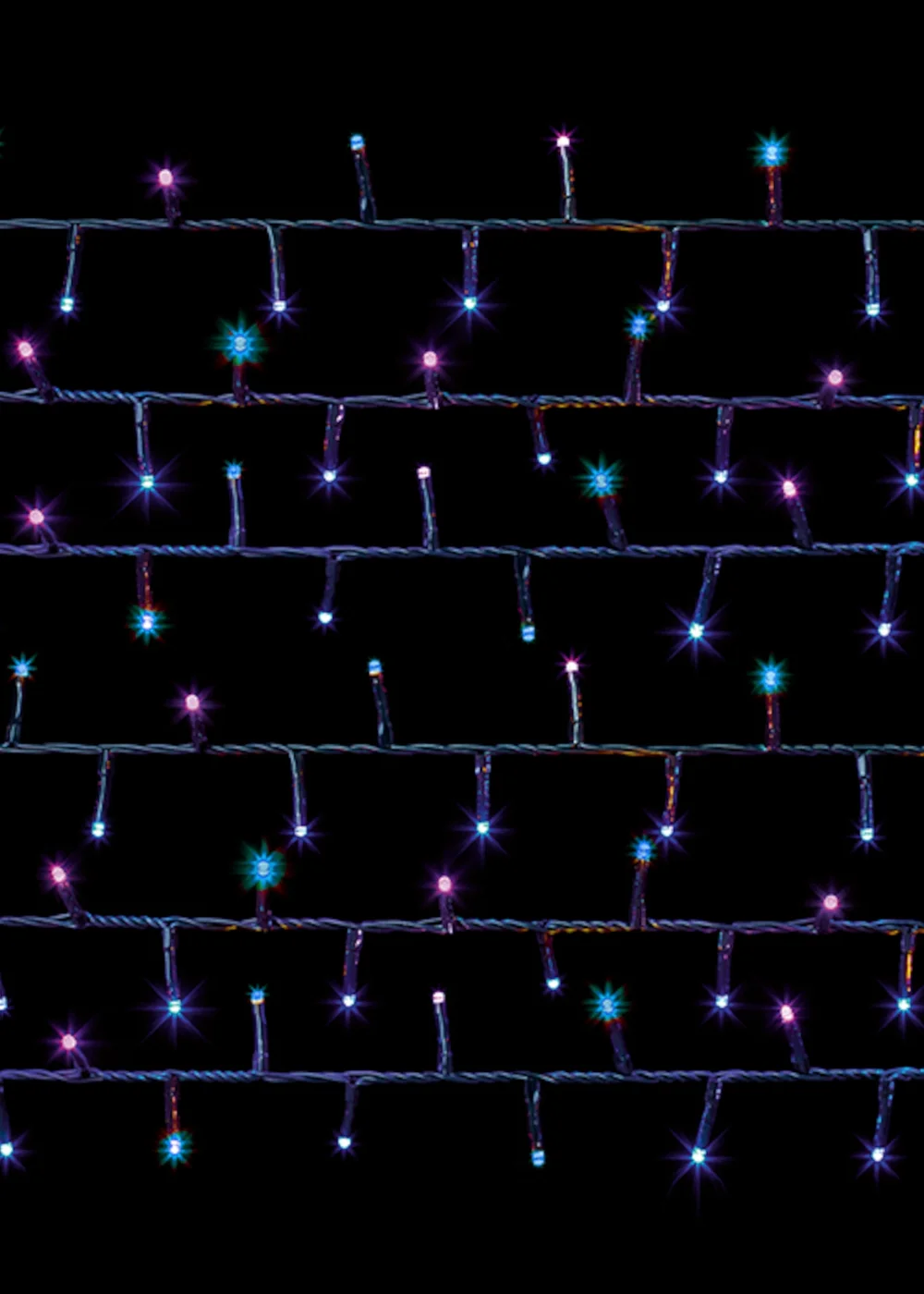 Premier Decorations 500 Multi Action LED TreeBrights with Timer Enchanted Colour Blue-Purple-White Mix - One Size Image 1