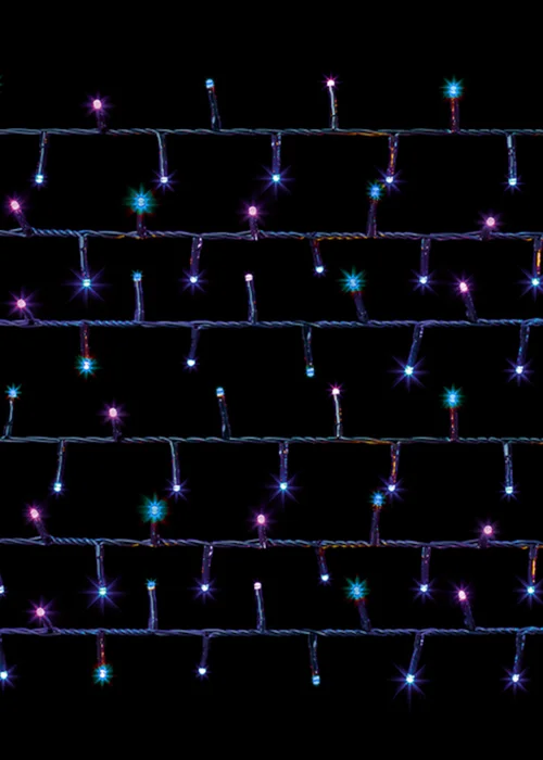 Premier Decorations 500 Multi Action LED TreeBrights with Timer Enchanted Colour Blue-Purple-White Mix - One Size Image 1